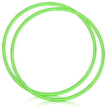 WinnerWhy 2 Pcs Toy Hoop Exercise Hoop Detachable Adjustable Plastic Toy Ring Playground Equipment for School Colored Circles Exercise Ring for Teens Dog Agility Equipment(Green 26 Inch)