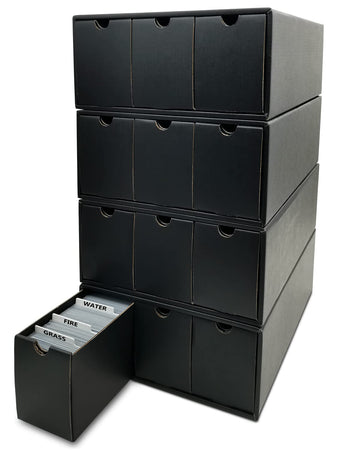 Fageverld Trading Cardboard Card Storage Box - With 12 600-Count & 50 Card Dividers, Collectors Card Organizer Box For Mtg Baseb