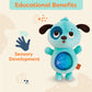 B. toys Baby Soothing Plush Dog - Glowing Tummy with Lights & Sounds, Twinkle Tummies, Small, Multicolor, 6 Months +