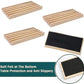 Dollergo 4 Wooden Rummy Replacement Racks/Trays For Rummikub Game, Rummy Cube Game Holders Only, 4 Wooden Racks For Okey Board G