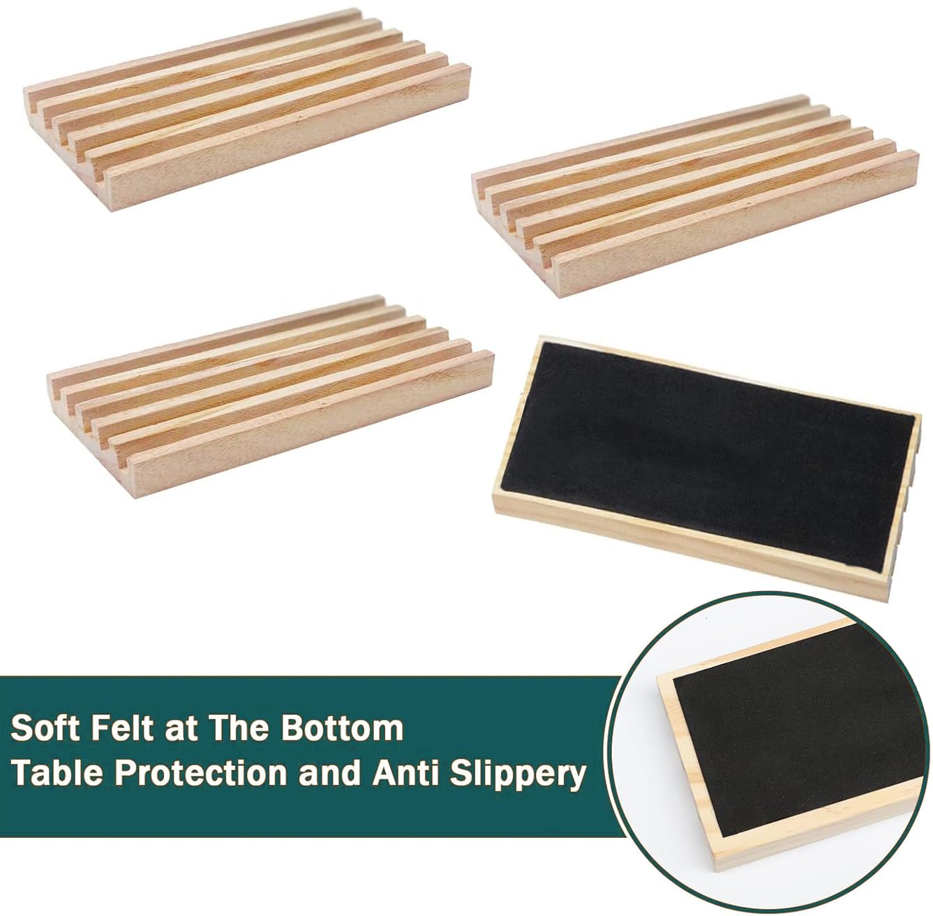 Essajoy Wooden Domino Trays/Racks Set Of 4 Mexican Train Domino Trays/Racks Double 12 Tiles Holders Rack Domino Tiles Holders Do