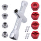 HobbyPark Aluminum 12mm Hex Wheel Hubs Adapters & M4 Flanged Lock Nuts for Traxxas 1/10 Slash 4X4 Stampede 4WD RC Car,Replace Pa
