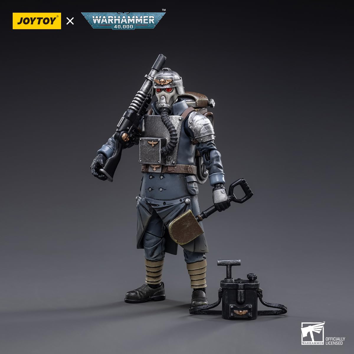 malt-inspiredISE JOYTOY 1/18 Action Figures - Warhammer 40 000 Astra Militarum Death Korps of Krieg Veteran Squad Guardsman Demolitions Specialist - 4 Classic Character Collectible Age 15 and Above