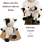 CHELEI2019 11.8 Cow Stuffed Animals Soft Cuddly Cow Plush Stuffed Animal Toy for Kids