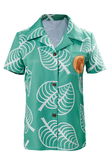 Unisex Animal Nook Tom Timmy Shirt Cosplay Costume Short Sleeve Button Up Tops,Mens,Xlarge