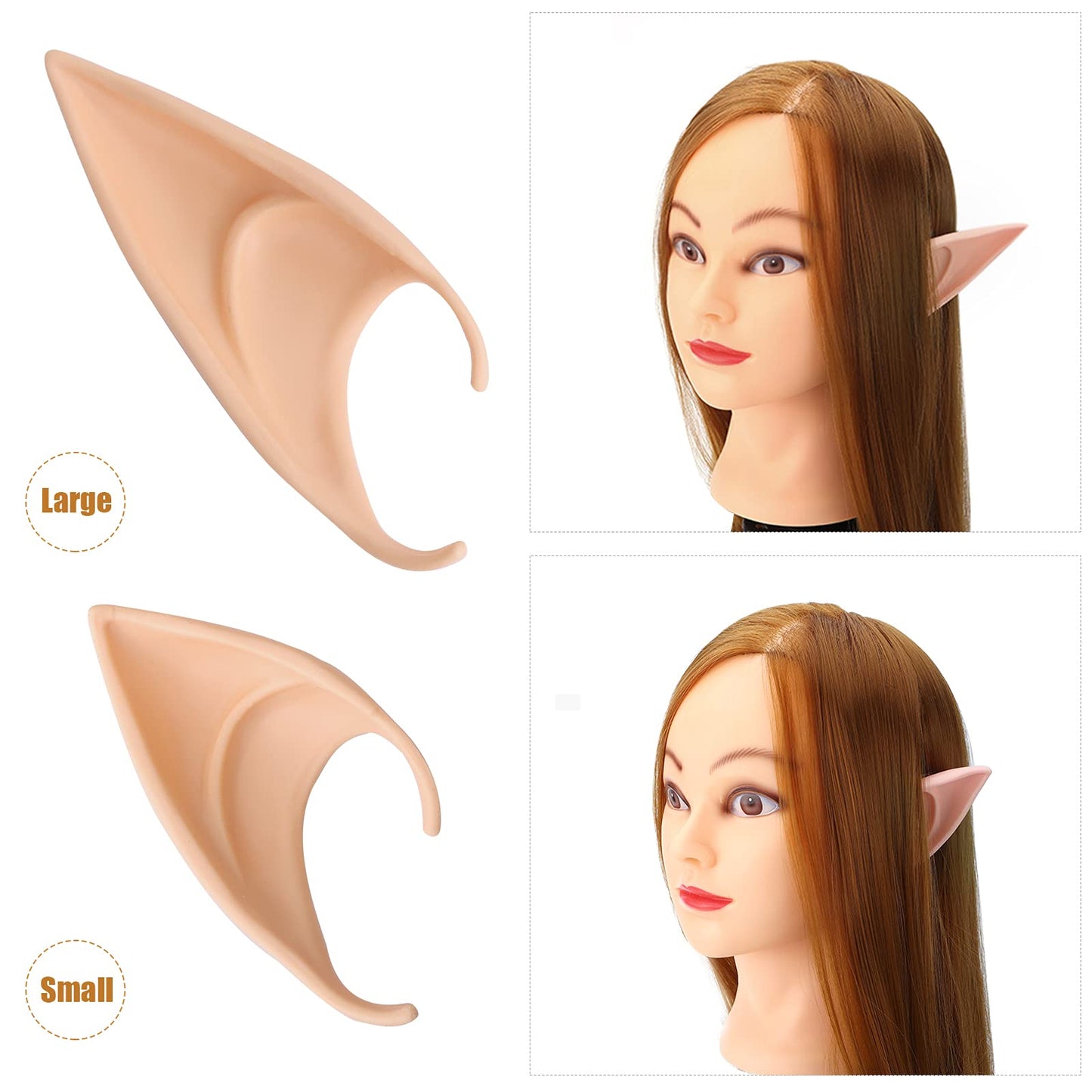 Aster Elf Ears Cosplay Fairy Pixie Elf Ears For Party Dress Up Costume Masquerade Accessories Halloween Christmas Vampire Anime Ears Cosplay