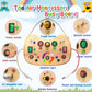 Flycoost Montessori Toddler Busy Board, Wooden Busy Board With 17 Led Lights, Travel Toys For Toddlers 1-3 Years, Light Switch T