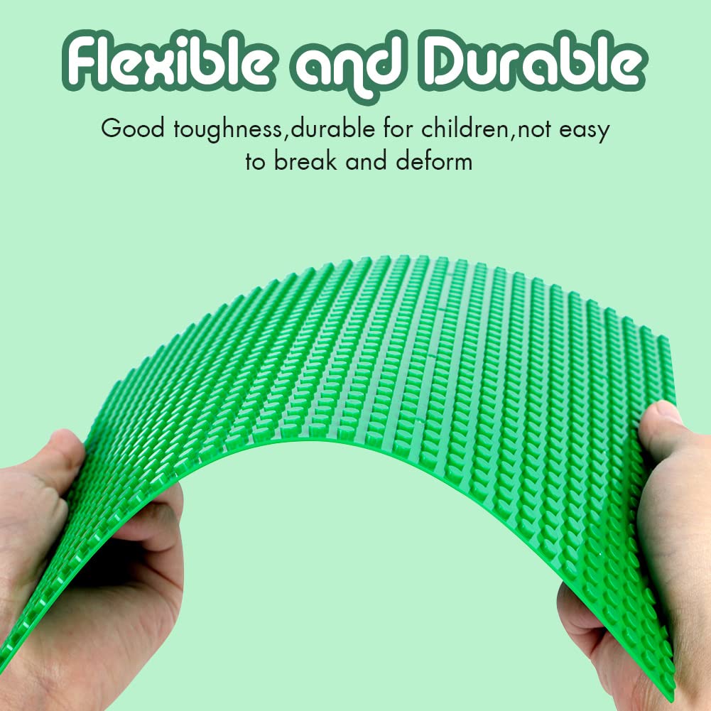 Lekebaby 8 Pack Classic Baseplates Building Base For Building Bricks, 10' X 10' Building Boards - 100% Compatible With Major Brands, Macaron