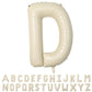 Wpensky Cream 40 Inch D Letter Balloons, Foil Helium Mylar Alphabet for Birthday & Wedding Decorations