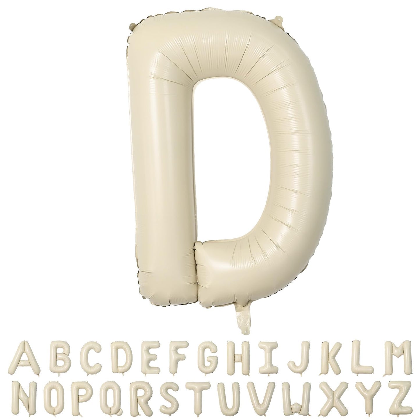 Wpensky Cream 40 Inch D Letter Balloons, Foil Helium Mylar Alphabet for Birthday & Wedding Decorations