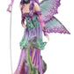 Ebros Amy Brown Pixie Gossip Enchanted Elf Fairy Fae Damsel With Indigo Purple Nymph Dragonfly Statue 7.5' Tall Fantasy Mythical Faery Garden Magic Collectible Figurine Fairies Pixies Nymphs Decor