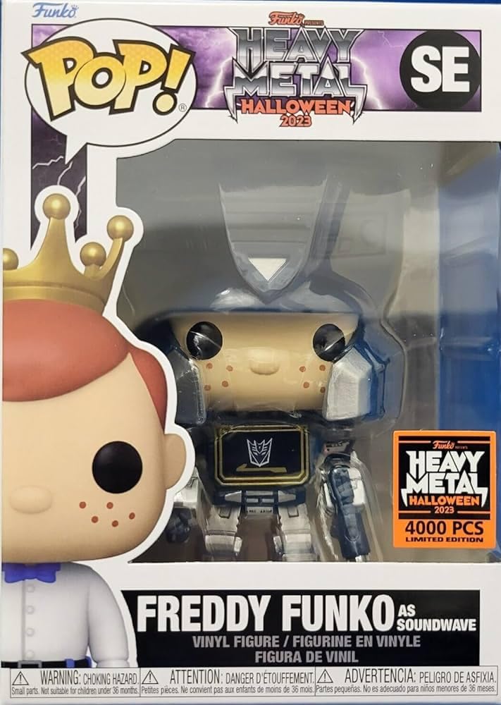 Funko Pop Freddy Funko As Soundwave 2023 Heavy Metal Halloween 4K Pc Exclusive