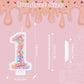 Birthday Candles, 0-9 Number Macaron Cake Candles Glitter Cake Topper Decorations for Wedding Anniversary Birthday Party (1)