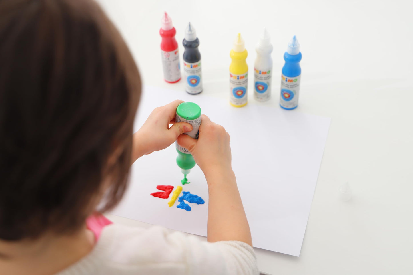 PRIMO Tempera Paint Bottle, 50ml, Black, Non-Toxic, Ergonomic, For Young Artists