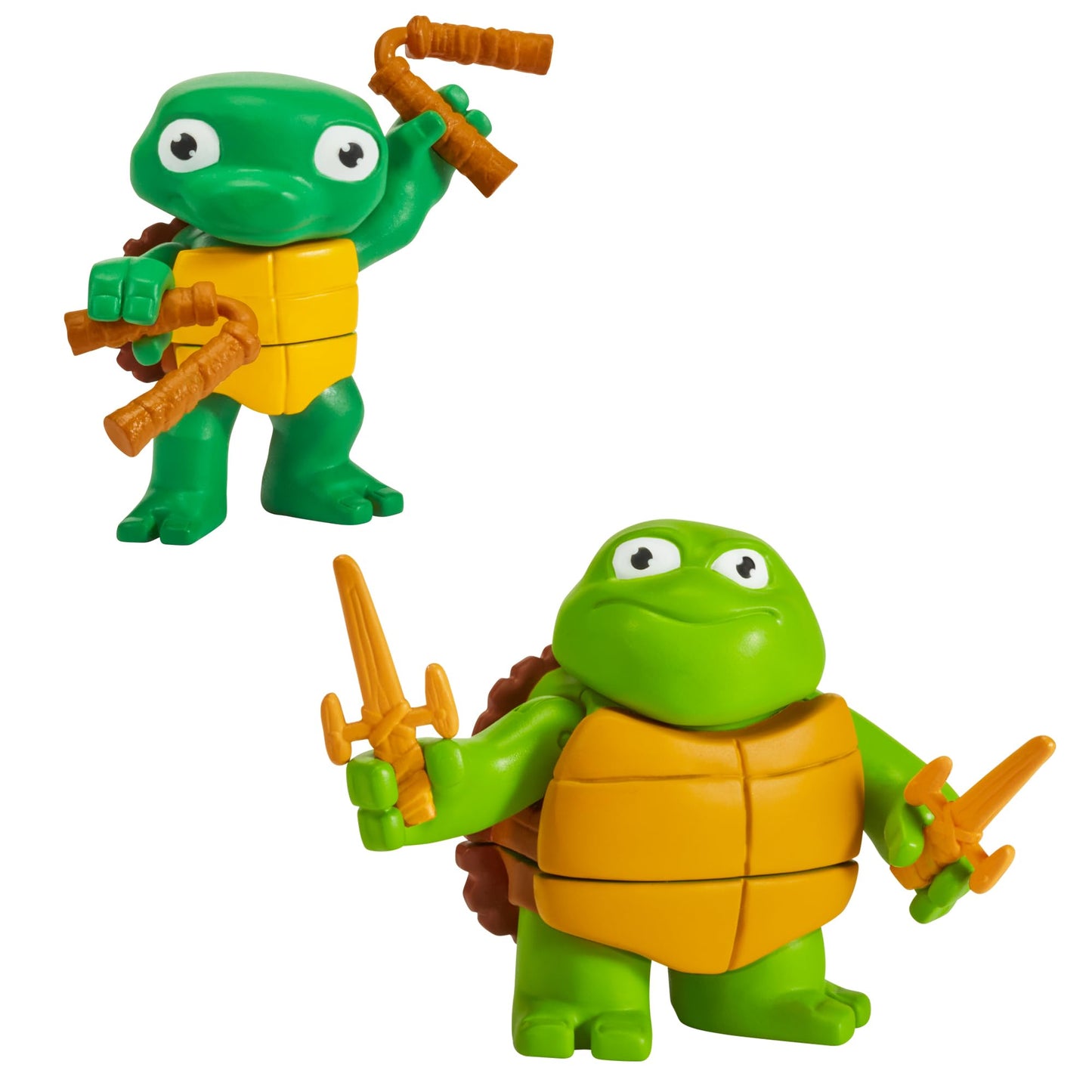 Teenage Mutant Ninja Turtles 83291 Turtle Tots Action Figure 2-Pack Featuring Michelangelo and Raphael. Ideal Present for Boys 4 to 7 Years and TMNT Fans