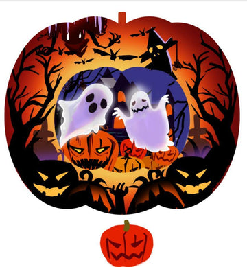 Wind Spinners Garden Yard Decor Gift For Women Men, Halloween Pumpkin Ghost