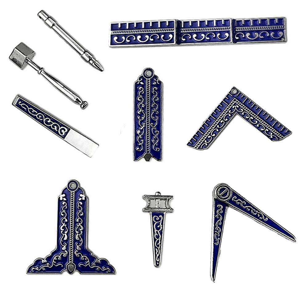 Masonic Working Tool Set Miniature In Velvet Box