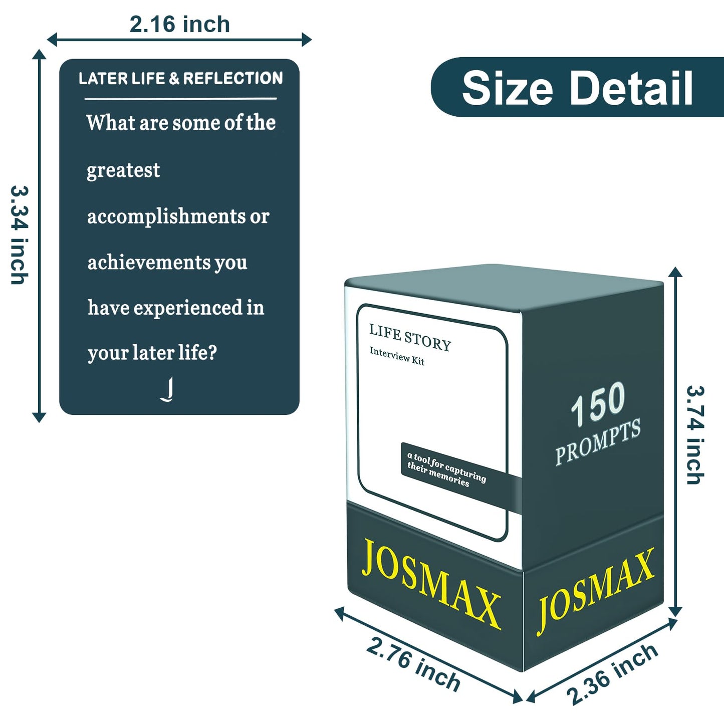 150 Pcs Life Story Interview Kit Cards, Family Conversation Cards, Tales Life Story Interview Kit, Get To Know Parents And Grandparents For Family Pictionary Game Night With Curated Question Cards