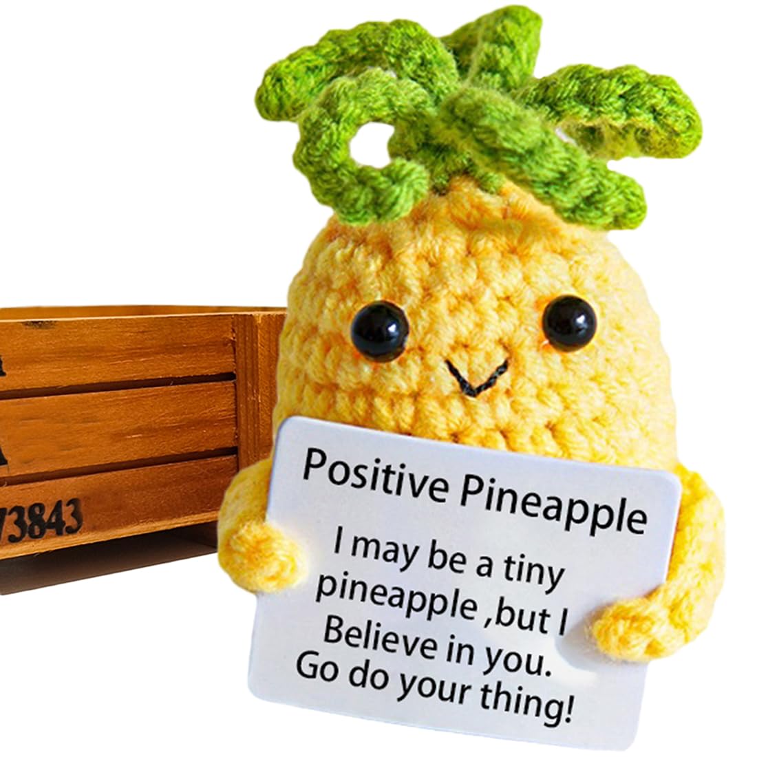 Avgiedy Funny Gifts, Emotional Support Pineapple, Handmade Crochet Pineapple Knitted Doll Gifts For Women, Boys, Girls.
