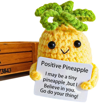 Avgiedy Funny Gifts, Emotional Support Pineapple, Handmade Crochet Pineapple Knitted Doll Gifts For Women, Boys, Girls.