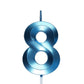 2.76 inch Blue 8 Birthday Candles,3D Number 8th Cake Topper for Birthday Decorations No 18 81 82 83 84 85 86 87 88 89