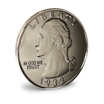Canailles Jumbo Quarter, A Jumbo Us Quarter Made Of Metal, Magnetic Receptive, Great For Magic, Props, Fun, Pranks And More
