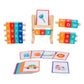 CALANDIS Reading Blocks Spelling Games Flash Cards with 32 Double Sided Cards Gifts | Other Toys