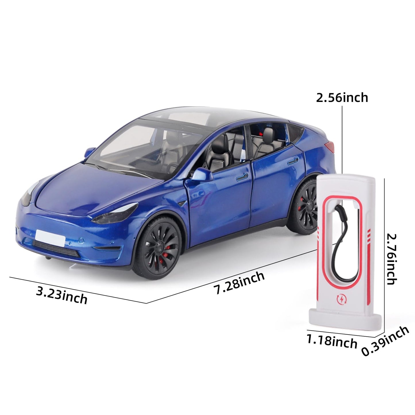 Oanmyjjo Toy Cars Y 1/24 Zinc Alloy Diecast Metal Model Car, Pull Back Toy Model With Light And Music, Suitable For Children Age