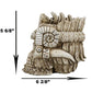 Ebros Aztec Empire Emperor Montezuma Skull Statue Tenochtitlan King Moctezuma I Halloween Skeleton Cranium Head Figurine
