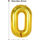 Aule 40 Inch Big Gold 0 Balloon Number Large Foil Helium Number Balloons 0-9 Jumbo Giant Happy 0Th Birthday Party Decorations Fo