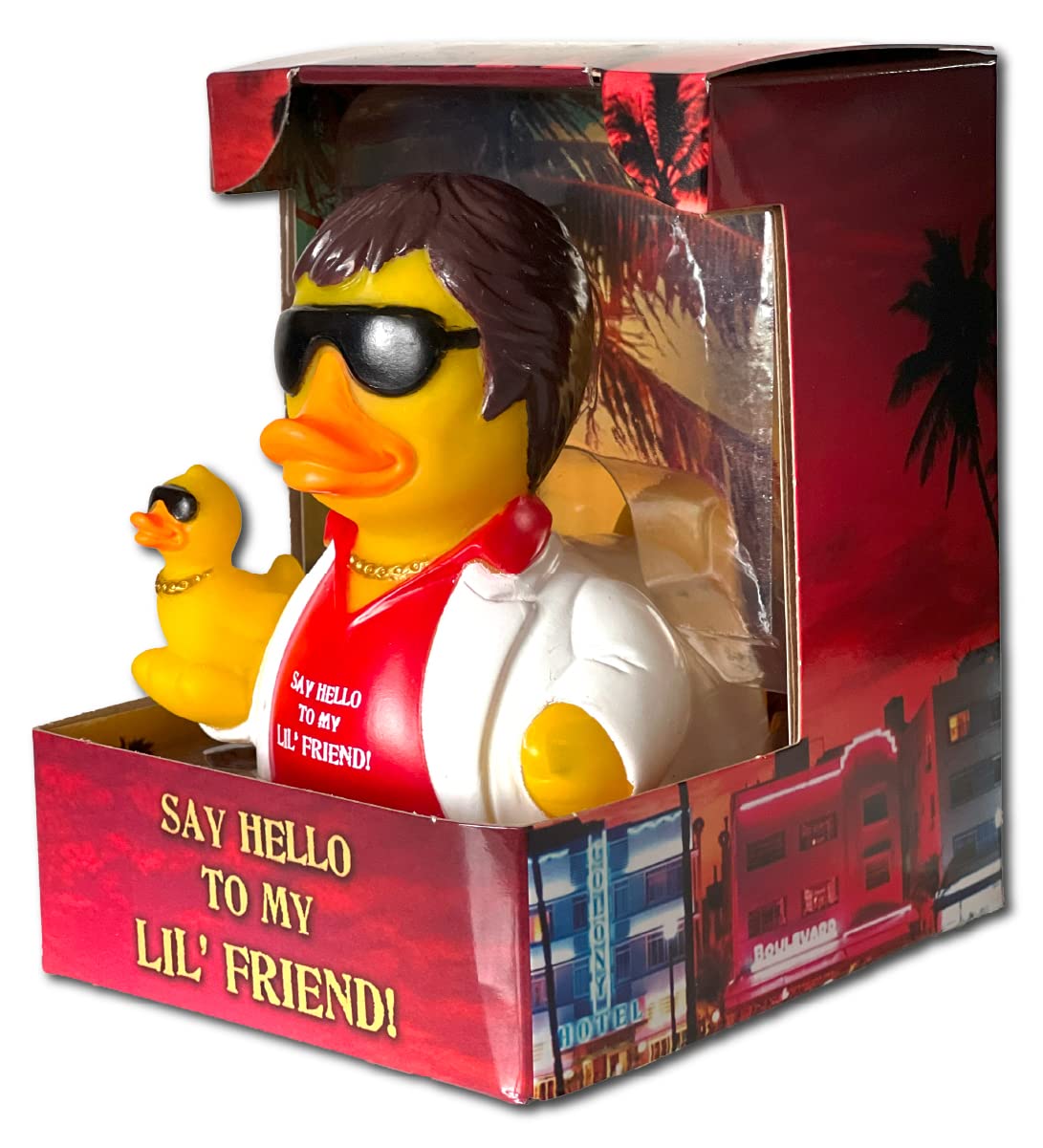 Celebriducks - Say Hello To My Lil' Friend - Floating Rubber Ducks - Collectible Bath Toy Gift For Kids & Adults Of All Ages