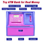 Talking Atm Savings Bank, Digital Piggy Bank, Atm Money Coins Machine For Kids Birthday Gift (Purple/Purple)
