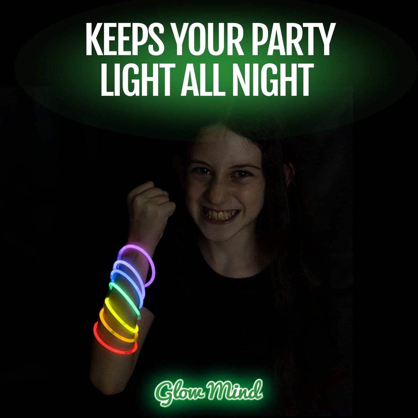500 Ultra Bright Glow Sticks Bulk - Halloween Glow In The Dark Party Supplies Pack - 8' Glowsticks Party Favors With Bracelets And Necklaces