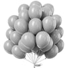 PartyWoo Gray Balloons - 50 pcs 12 Inch Matte Rubber Balloons for Birthday, Wedding & Baby Shower Decorations, Model Y71