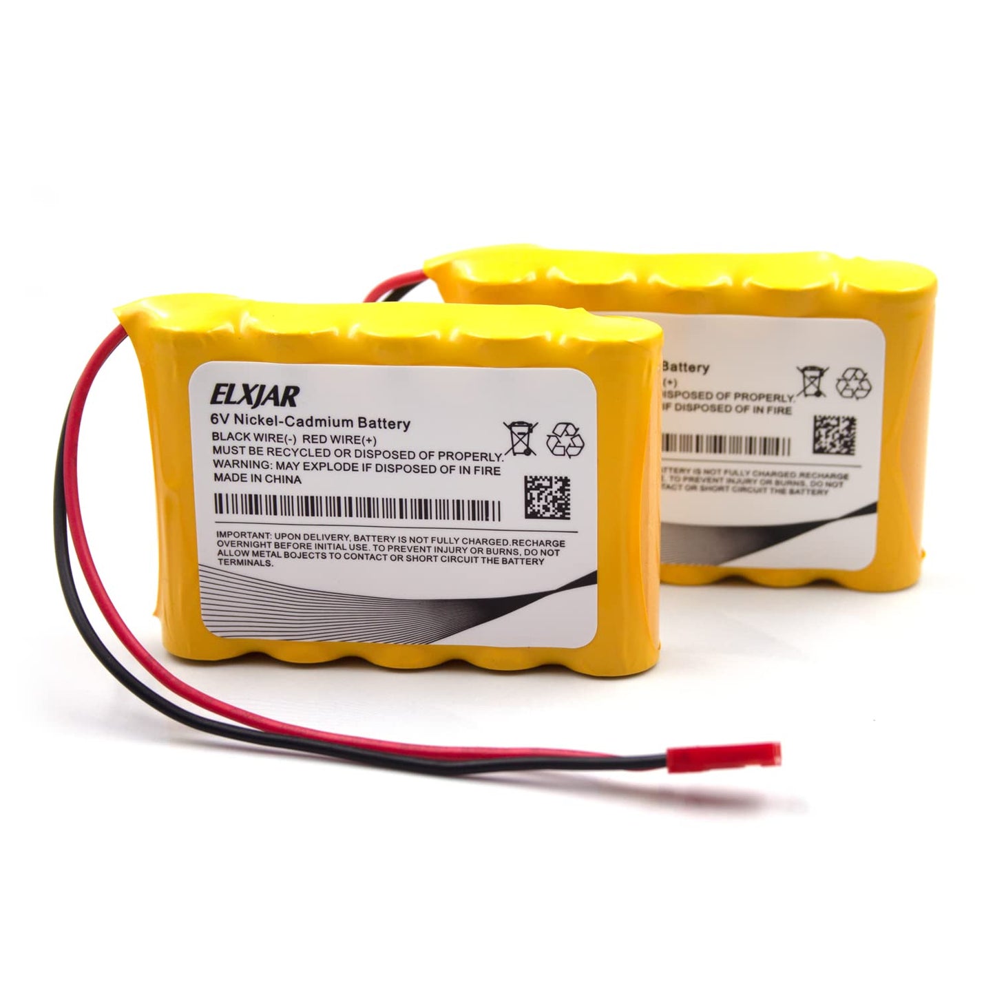 (2-Pack) 6V 900Mah Aa Ni-Cd Rechargeable Battery With Usb Charger Cable For New Huina 540 Dump 520 Rc Bulldozer And 510 Excavato