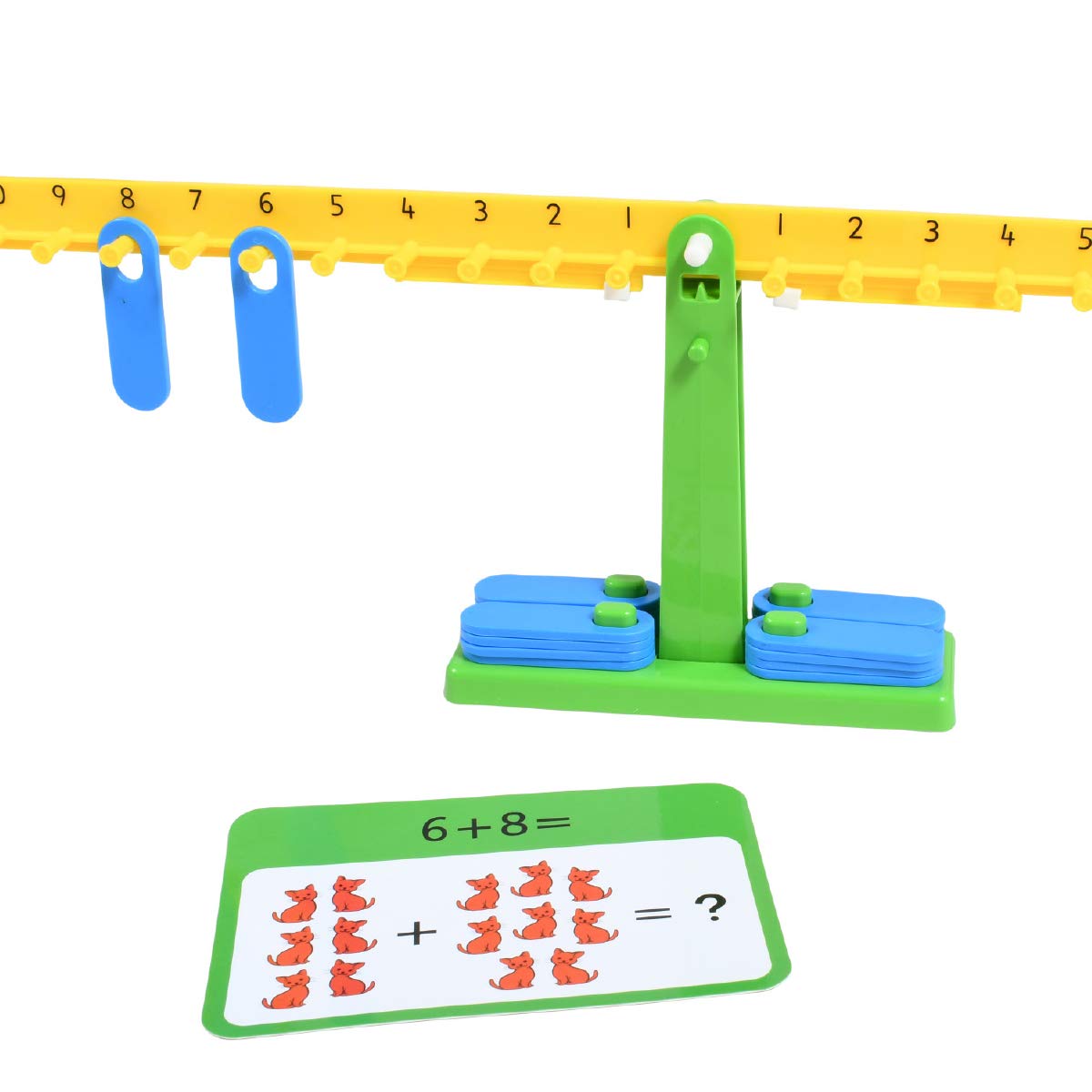 Edxeducation-25897 Number Balance Activity Set - Math Balance - Counting Toy - Learn Addition, Subtraction And Multiplication,Pa