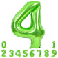 Toniful 40 Inch Large Green Numbers Balloons 0-9, Number 4 Digit 4 Helium Balloons, Foil Mylar Big Number Balloons For Birthday