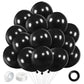 Black Balloons 200Pcs, 5 Inch Small Black Latex Party Balloons, Mini Thick Black Birthday Balloons For Birthday Wedding Decorati