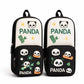 Ajstruggle Panda Printed Kids Backpack Combo Set Of 2 | Cute School Bag For Boys & Girls | Lightweight & Durable