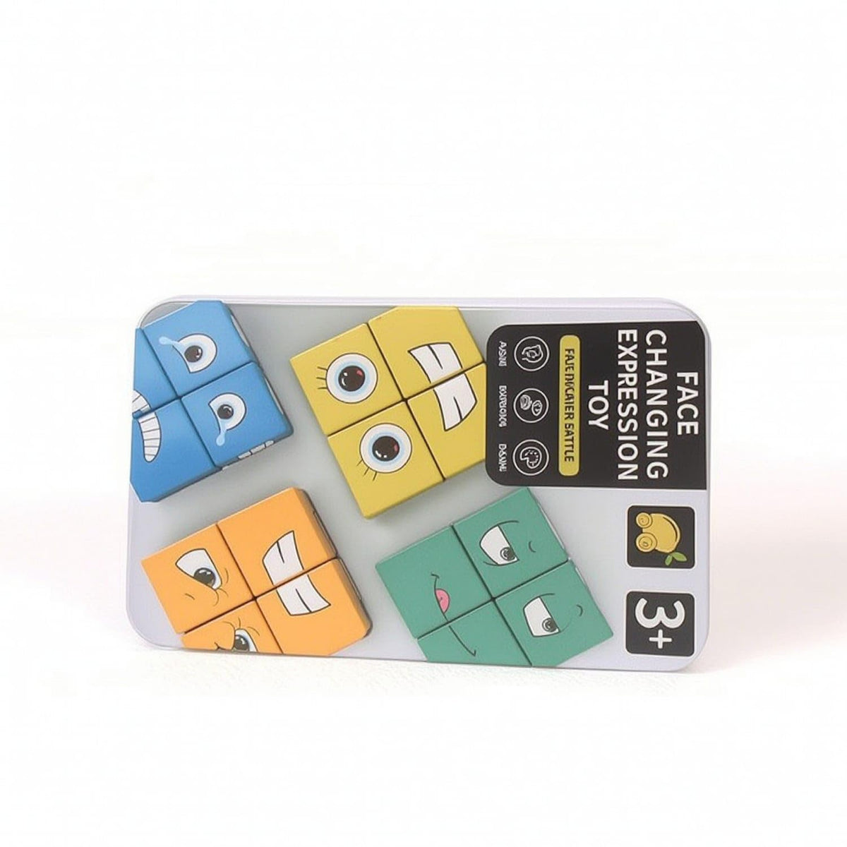 Fine Motor Face Changing Cube Puzzle Game Educational Expression Puzzle Blocks HandsOn FaceChanging Toy Interactive For Childr
