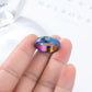 Hothink Anxiety Rings Fidget Rings For Women Spinner Rings For Teen Girls 4Pcs 6Mm Rainbow Titanium Steel Rings Size 5-11 (Rainb
