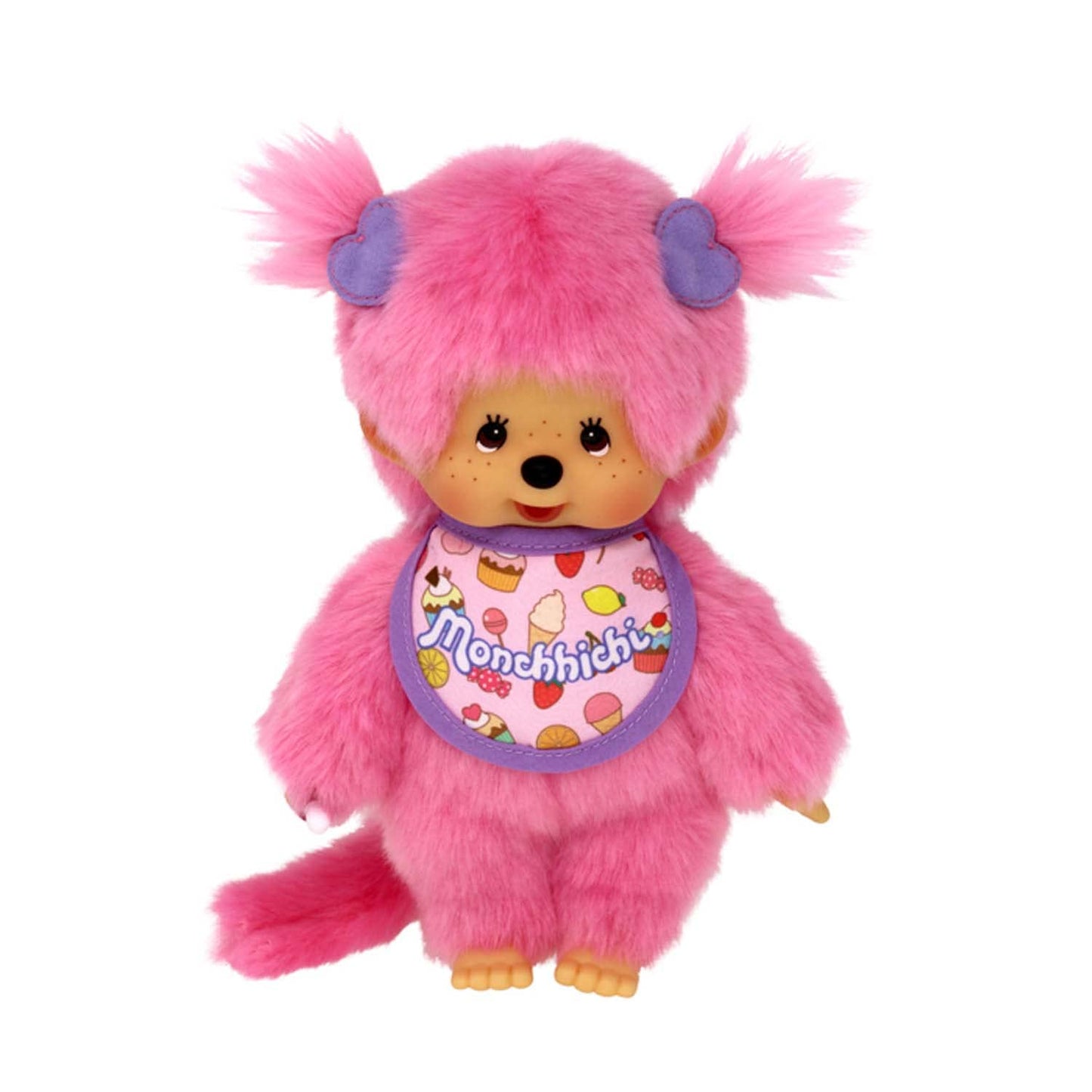 BANDAI - Monchhichi - Monchhichi Frozen Fruits Plush - Iconic 80s Plush - Soft Pink Plush 20 cm for Children and Adults - SE2338