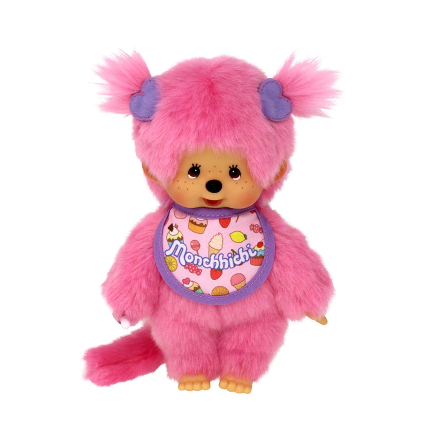 BANDAI - Monchhichi - Monchhichi Frozen Fruits Plush - Iconic 80s Plush - Soft Pink Plush 20 cm for Children and Adults - SE2338
