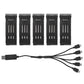 Drone Battery and Charger Cable Combo Set, 3.7V 1200mAH Lithium Battery with 5 in 1 Charger Cable for E58 L800 JY019 RC Quadcopt