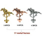 Grhonior Metal Horse For Horse Racing Board Game,Gold X4, Rose Gold X4, Silver X3 Classic Style Collection Souvenirs (Gold 4+Ros