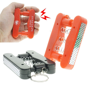 Cooplay 2X Shocking Fake Grip Strength Device Model Keychain Prank Toy Joke Funny Gadget Electric Shock Tricky Gag Veigar April Fools Day For Halloween Party