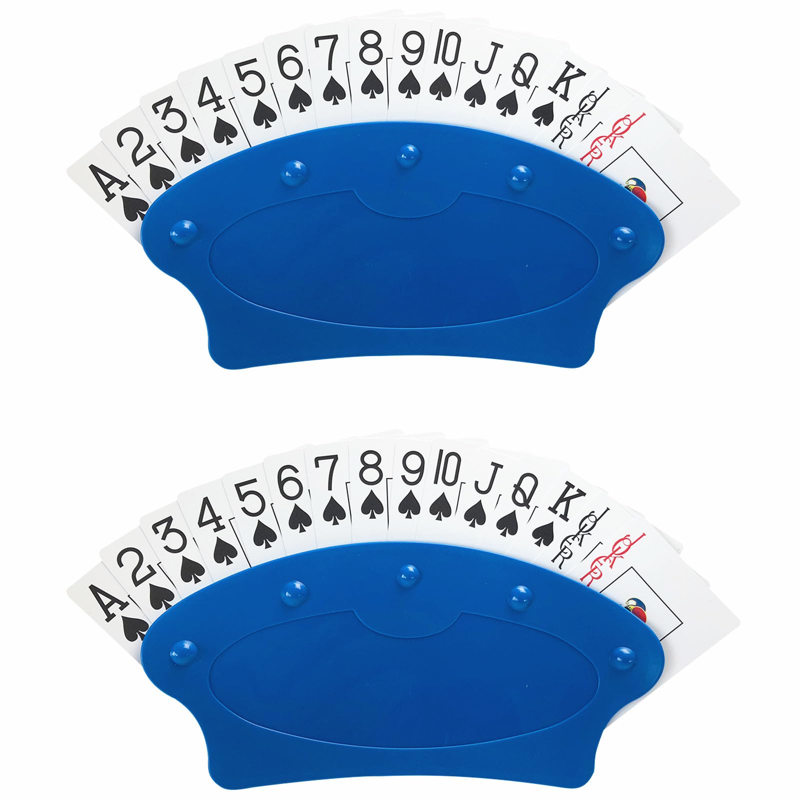 Card Holders For Playing Cards - 2Pack Canasta Cards Tray For Kids Adults Seniors Board Tabletop Games Great For Poker Parties, 