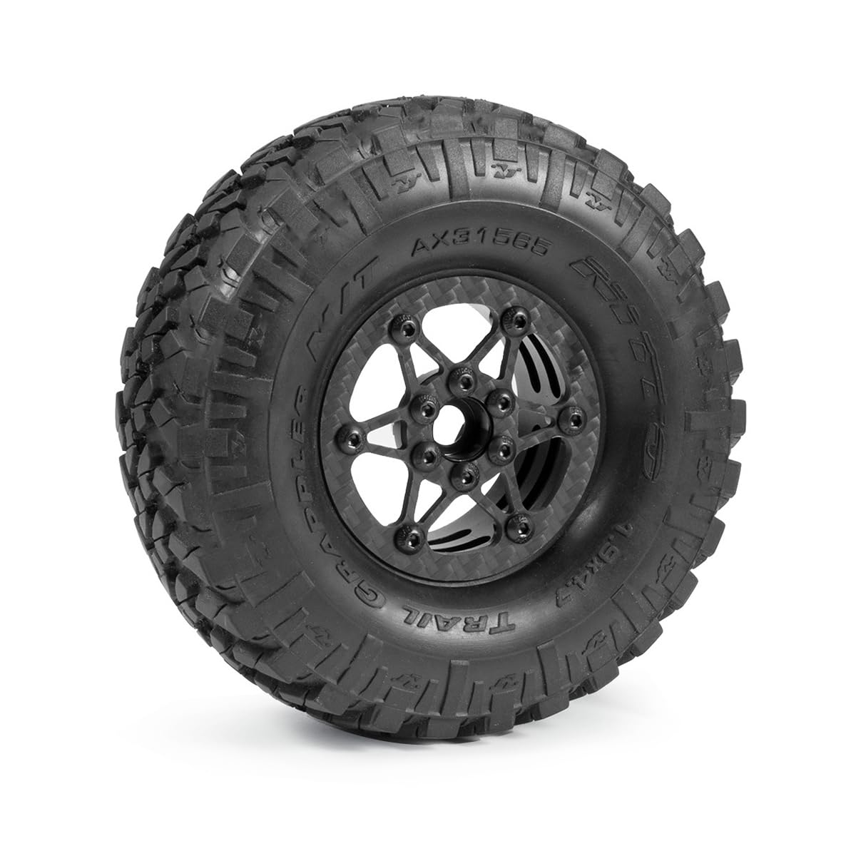SCX10 TRX4 1.9 Inch RC Crawler Carbon Fiber Wheels Rims, 4PCS Beadlock Wheels Carbon Fiber Wheel Rimsfor 1/10 RC Crawler Cheater