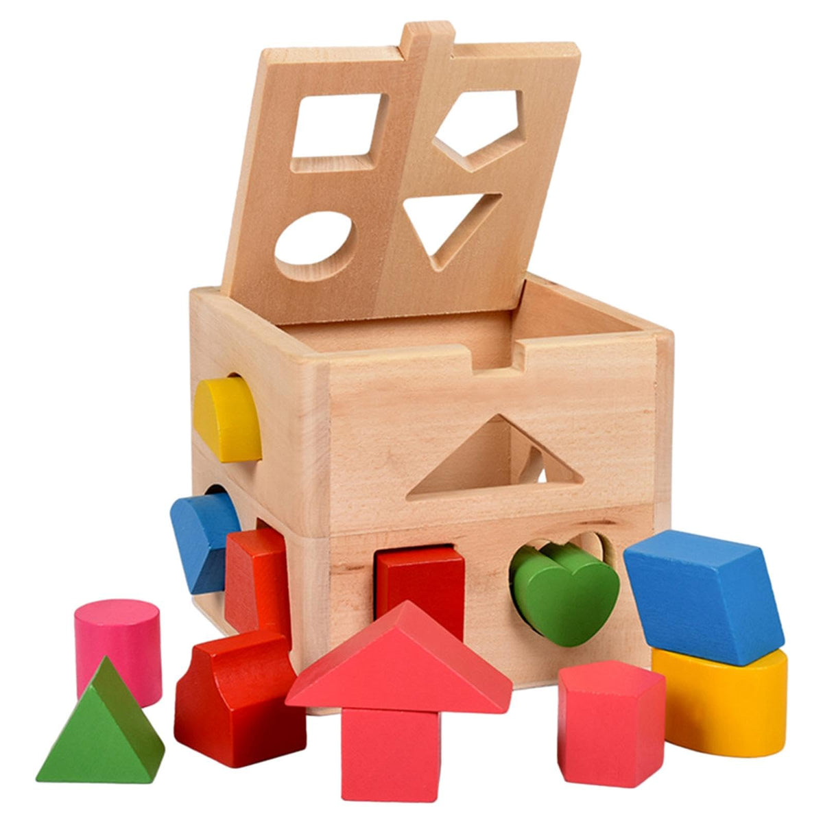 Calandis Montessori Shape Sorter Toys Geometric Shape Toy For Girls Toddlers Children | Toys For Baby