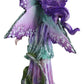 Ebros Amy Brown Pixie Gossip Enchanted Elf Fairy Fae Damsel With Indigo Purple Nymph Dragonfly Statue 7.5' Tall Fantasy Mythical Faery Garden Magic Collectible Figurine Fairies Pixies Nymphs Decor